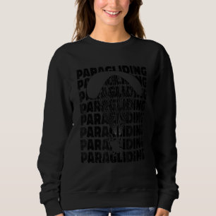 Retro Graphic Paragliding Paraglider Fallskärm Him T Shirt