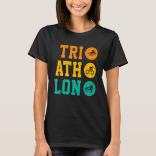 Retro Graphic Springa Bike Simma Triathlon Triathl T Shirt