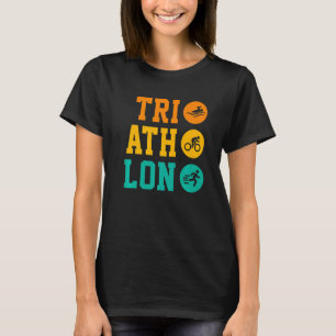 Retro Graphic Springa Bike Simma Triathlon Triathl T Shirt