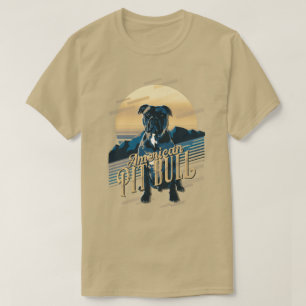 Retro Graphics American Pit Bull Blue ID754 T Shirt