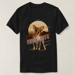 Retro Graphics Chihuahua Guld ID754 T Shirt