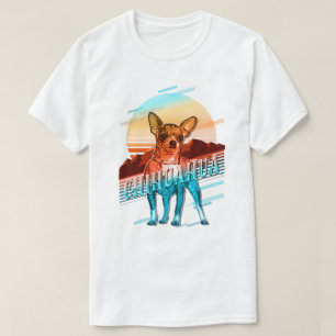 Retro Graphics Chihuahua Multi-Färg ID754 T Shirt