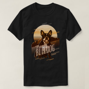 Retro Graphics Fransk Bulldog Guld ID754 T Shirt