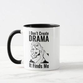 Retro Gråtande Kvinna Drama Mugg