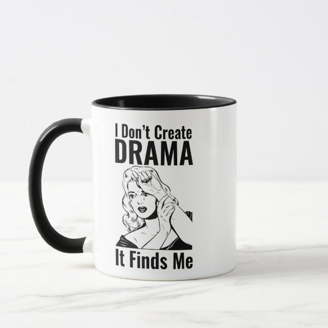 Retro Gråter Woman Drama Mugg (Vänster)