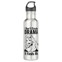 Retro Gråter Woman Drama-Vattenflaska