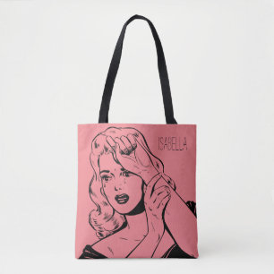 Retro Gråter Woman Tote Tygkasse