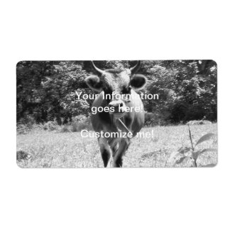Retro Grått Bull Photo Fraktsedel