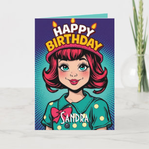 Retro Grattis på födelsedagen Dotter Kort
