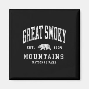 Retro Great Smoky Mountains National Park Herrer D Magnet