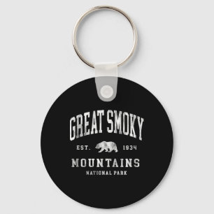Retro Great Smoky Mountains National Park Herrer D Nyckelring