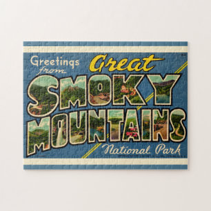 Retro Great Smoky Mountains Pussel