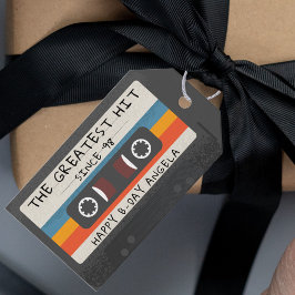 Retro Greatest Hit-kassett Födelsedagsfest Presentetikett
