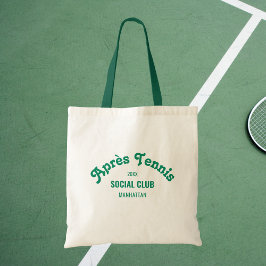 Retro Green Après Tennis Social Club Green Handle Tygkasse