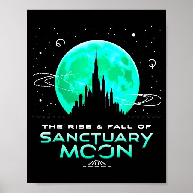 Retro Green Quote The Rise And Fall Of Sanctuary M Poster (Framsidan)