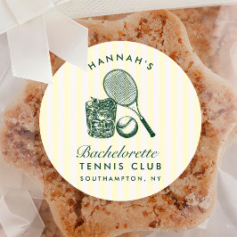 Retro Green Sista Svängningen Innan Ringens Tennis Runt Klistermärke