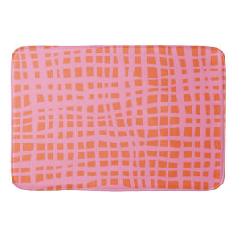 Retro Grid Abstrakt Mönster Badrumsmatta