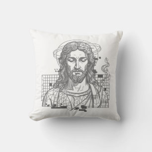 Retro Grid Jesus Konungars Konung Uppenbarelseboke Kudde