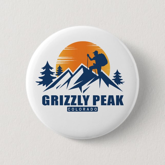 Retro Grizzly-toppen Hike T-Shirt Knapp (Framsida)