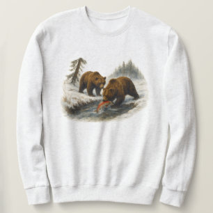 Retro Grizzlybjörnar vildmarksscen - Nittiotalet 9 Lång Ärmad Tröja