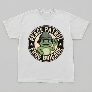 Retro Groda Maskot T-shirt – Peace Patrol Design