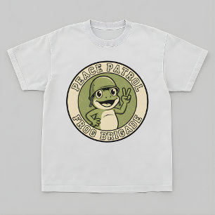 Retro Groda Maskot T-shirt – Peace Patrol Design
