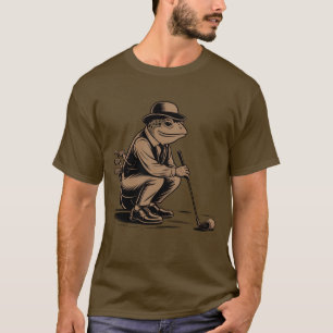 Retro Groda Rolig Retro Groda Golfälskare T Shirt