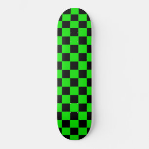 Retro grön och svart rutig skateboard bräda 20,5 cm