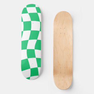 Retro Grön Rutig Mini Skateboard Bräda 18,5 Cm