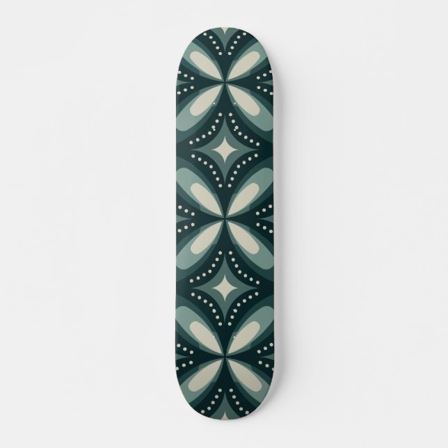 retro gröna former mini skateboard bräda 18,5 cm (Framsida)