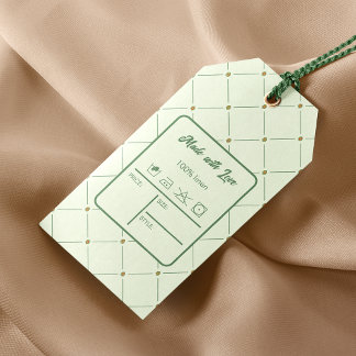 Retro Grönt Clothing Storlek & Pris hängMärkre eti Presentetikett