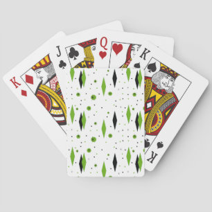 Retro Grönt Diamonds & Starburgs uppspelningskort Casinokort