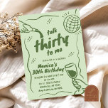 Retro Grönt Disco Talk Trettio 30års födelsedag Inbjudningar<br><div class="desc">Retro Grönt Disco Boll Födelsedagsfest,  Cheers to 40 Years Party,  Hand plockade Retro Vuxen Födelsedagsfest,  Disco Dance 40 Birthday Party,  Disco Boll Vuxen Födelsedagsfest</div>