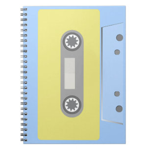 Retro-Grönt och blåkassettband Anteckningsbok