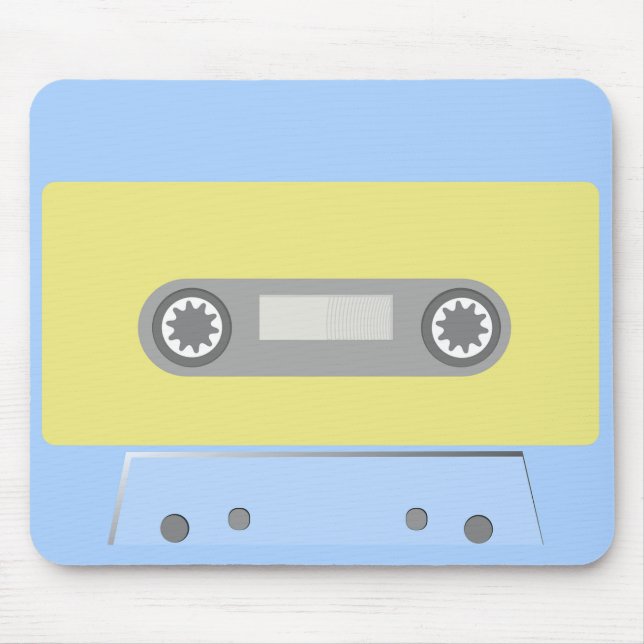Retro-Grönt och blåkassettband Musmatta (Framsidan)