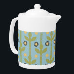 Retro Grönt och Blue Cute Folksy-Blommönstret<br><div class="desc">Spelande och roligt är det ord som komen tänker på när man ser på denna vackra grönt och det blå folkliga blommönstret. Åh,  så förtjusande och toppen söt också. Det här klassiska blommönstret översätter perfekt till både mode och hemdekorobjekt. Perfektens gåva till 1960 års tidsinställda entusiaster i ditt liv.</div>