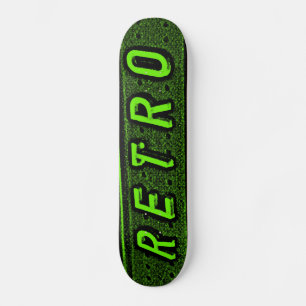 Retro - Grönt och svart Skateboard Bräda 21,5 Cm
