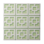 Retro Grönt Trellis Ceramic Tile Kakelplatta<br><div class="desc">Lägg till en stänk i det moderna Handflatan Vår i mitten av århundradet överallt med den här keramiska plattan i Retro Grönt Trellis mönster (finstilt). Den inspirerades av vintage-konkreta,  bryggblock. Den designade arkitekturen på 1950-talet kommer att göra ge till en vardaglig konstruktör.</div>