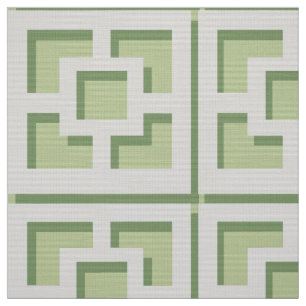 Retro Grönt Trellis Fabric Tyg