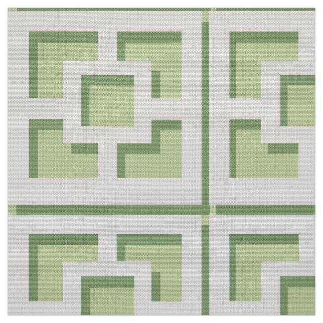 Retro Grönt Trellis Fabric Tyg (Provkarta)