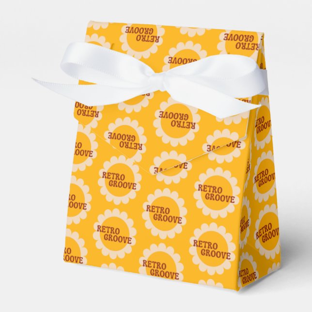 Retro Groove Favor Boxes Presentaskar (Framsidan Sidan)