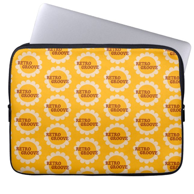 Retro Groove Laptop Sleeve (Framsidan)