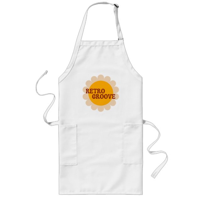 Retro Groove Long Apron Långt Förkläde (Framsidan)