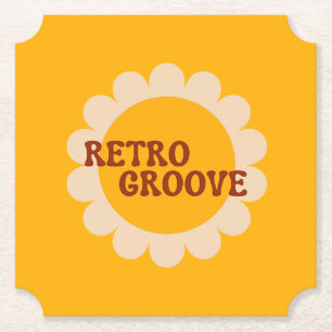 Retro Groove Pappersbrickor Underlägg Papper