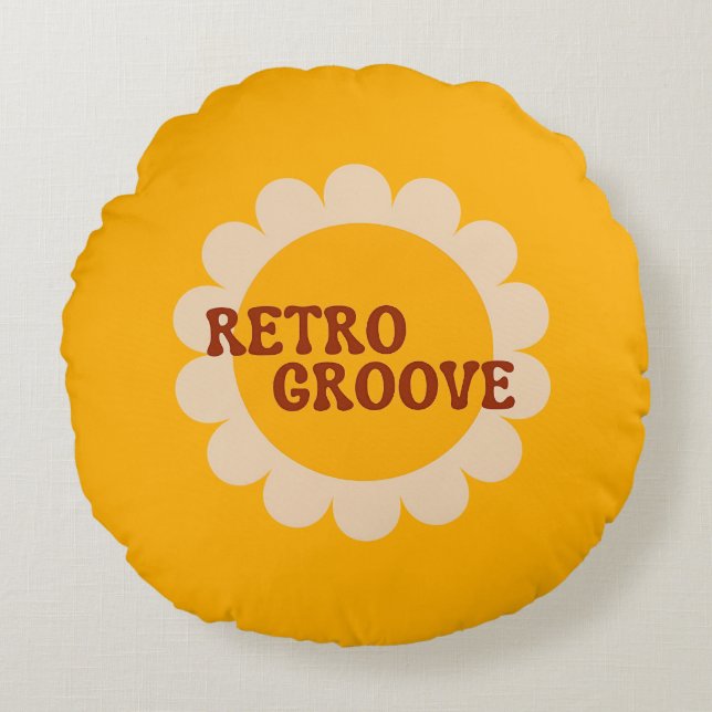 Retro Groove Rund Kudd Kudde (Framsidan)