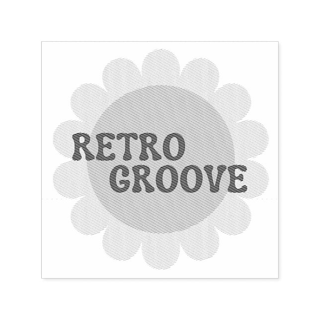 Retro Groove Självbläckande stämpel (Design)