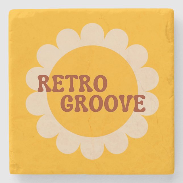 Retro Groove Stencoaster Stenunderlägg (Framsidan)