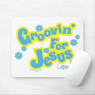 Retro Groovin's for Jesus Christian Mouse Pad Musmatta