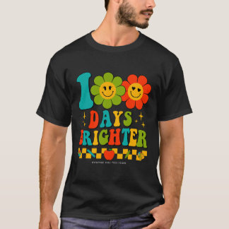 Retro Groovy 100 dagar med skollärare 100 dagar T Shirt