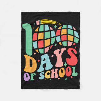 Retro Groovy 100 dagar på skolan Glad 100:e dag på Fleecefilt